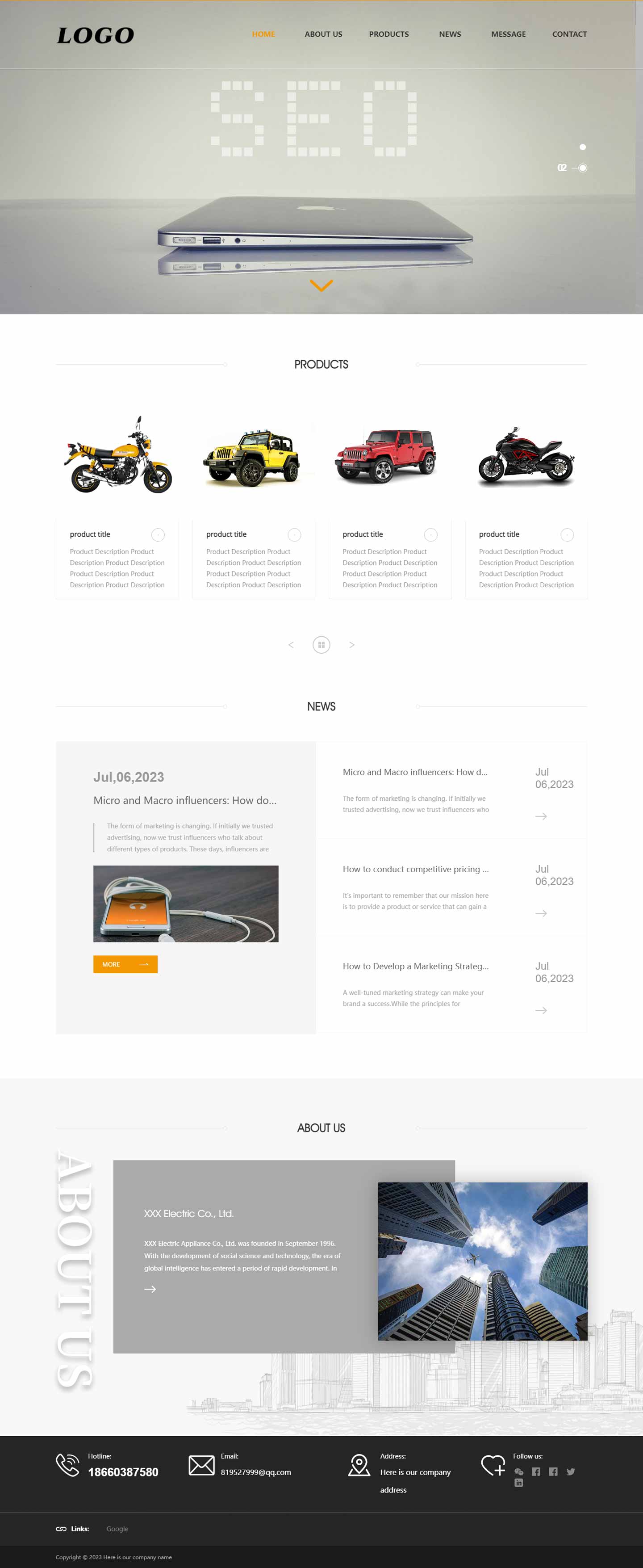 外贸网站165-响应式